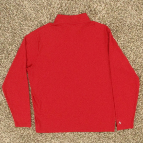 Indiana University Sweatshirt Men's Large Red White 1/2 Zip Embroidered Pullover - Picture 2 of 8